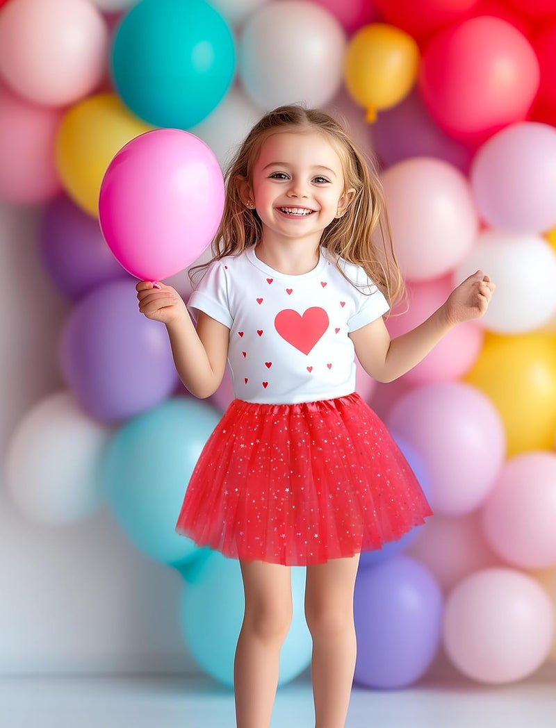 Lainlight Store Tutu for Girls Stars Sequins Princess Ballet Dress Tulle Skirt for Girls 4-12 Years 3 Layered - Image 5